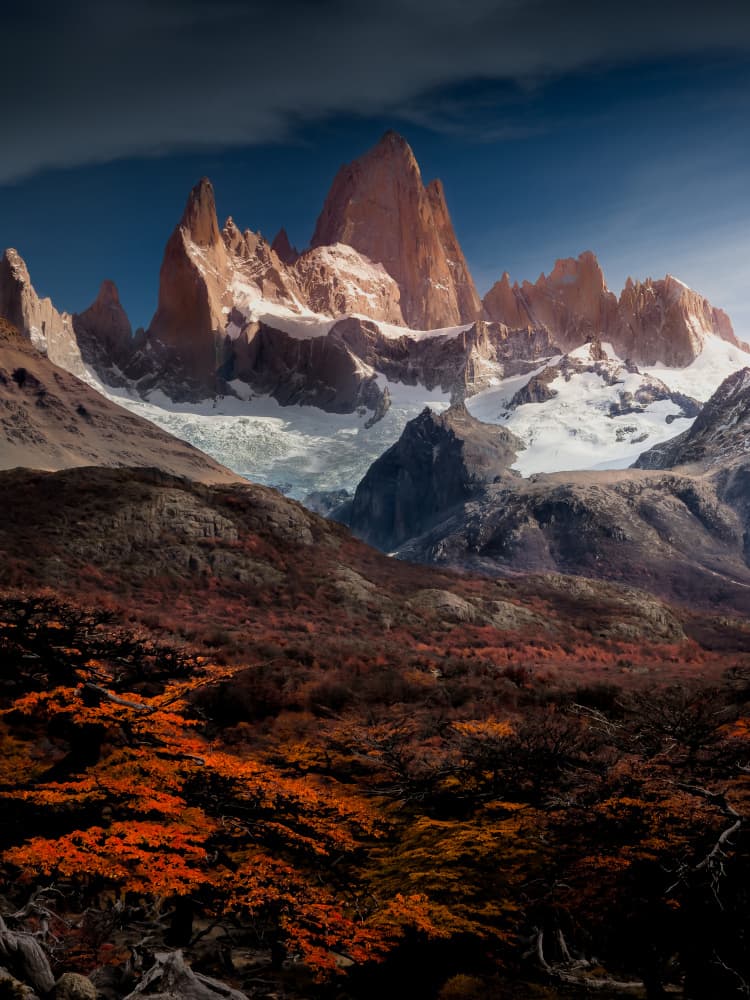 Majestic Autumn Peaks by Bing Li — canvas wall art