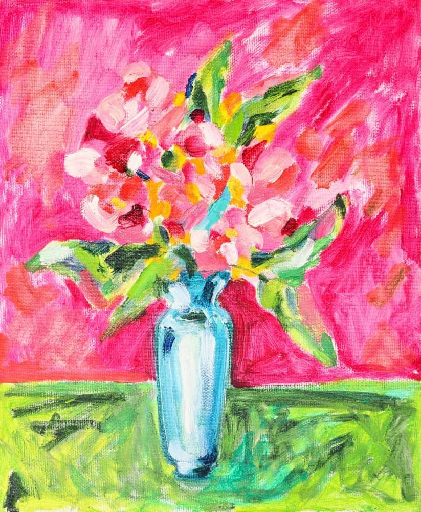 Vibrant Floral Still Life by Tamara Jare — canvas wall art