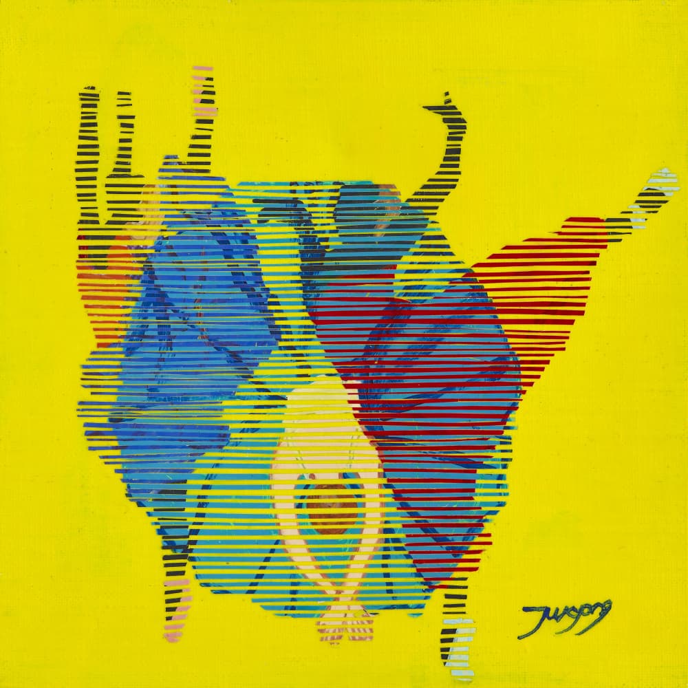 Vibrant Dancing Figures by Jukyong Park — canvas wall art