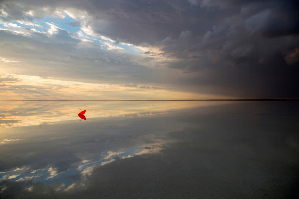 Red Heart Reflection by Vadim Fedotov (Vadius) — canvas wall art