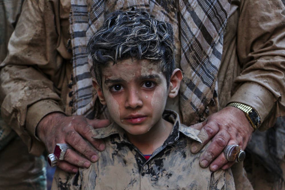 Solemn Muddy Boy by Fatemeh Amanatpour(NaziAmpi) — canvas wall art