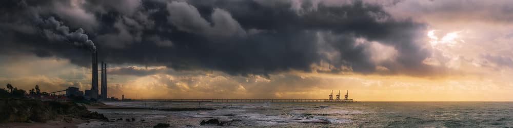 Industrial Sunset Storm by Marco Antonio Cobo — canvas wall art