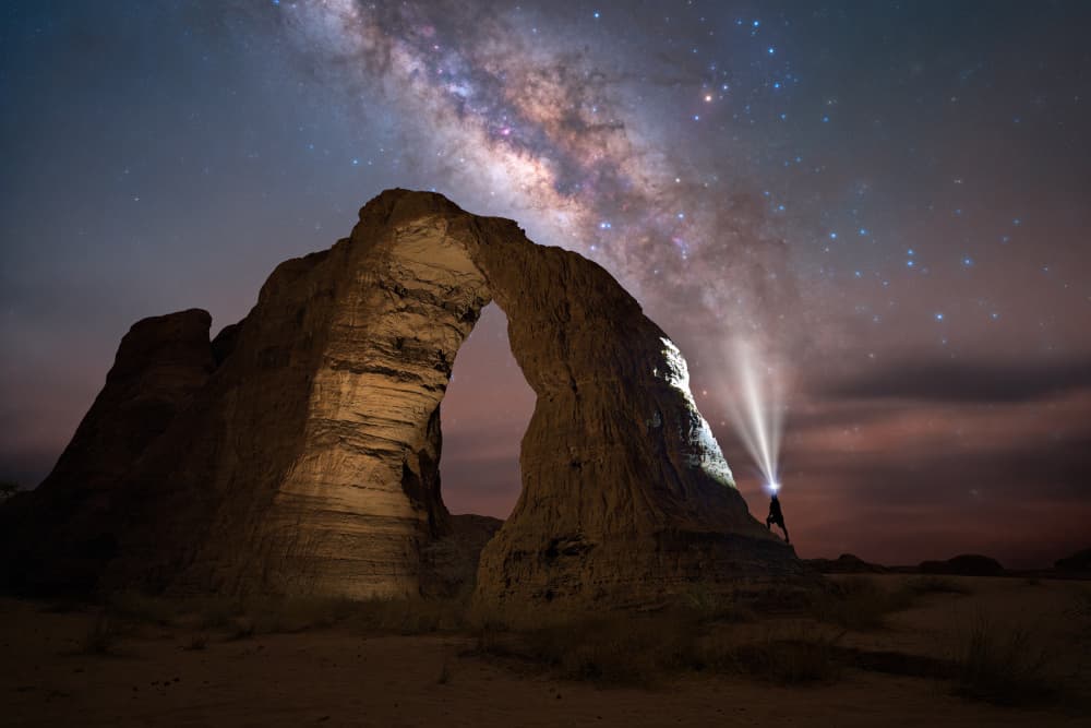 Milky Way Desert Arch by Vikas Chander — canvas wall art