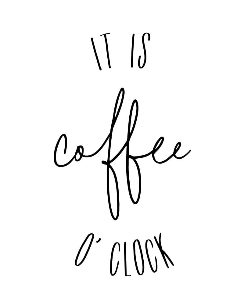 It Is Coffee O'Clock by Rosana Laiz Blursbyai — canvas wall art