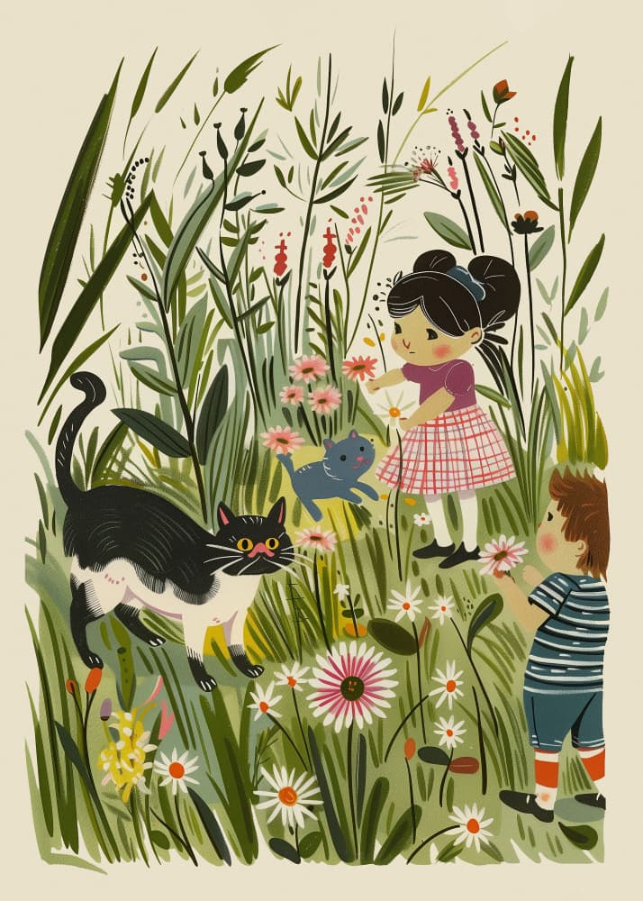 Playful Meadow Friends by Pictufy Studio IV — canvas wall art
