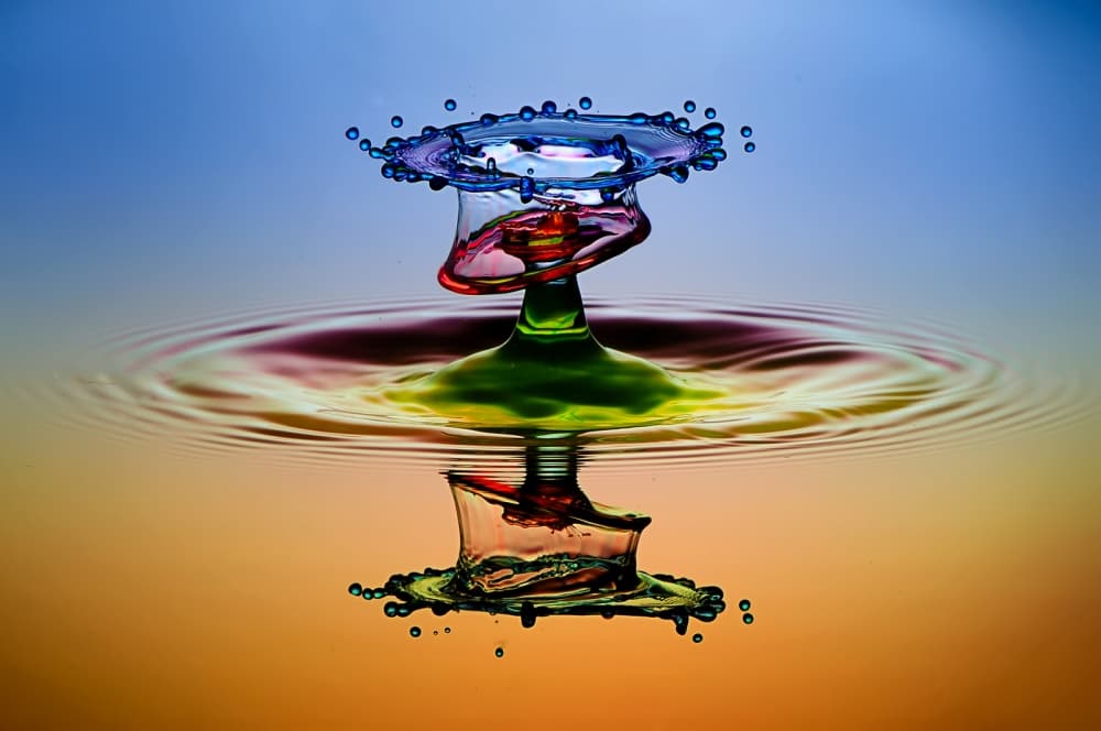 Vibrant Water Collision by Muhammad Berkati — canvas wall art