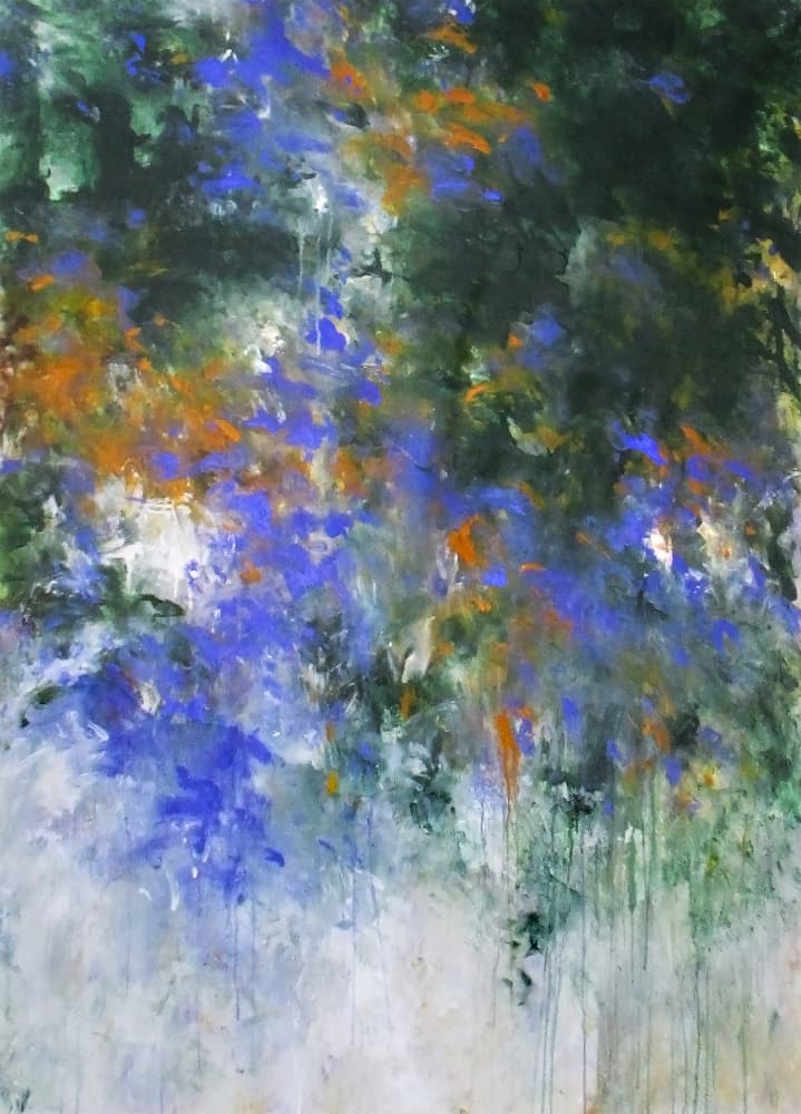 Vibrant Abstract Garden by Ron Halfant — canvas wall art