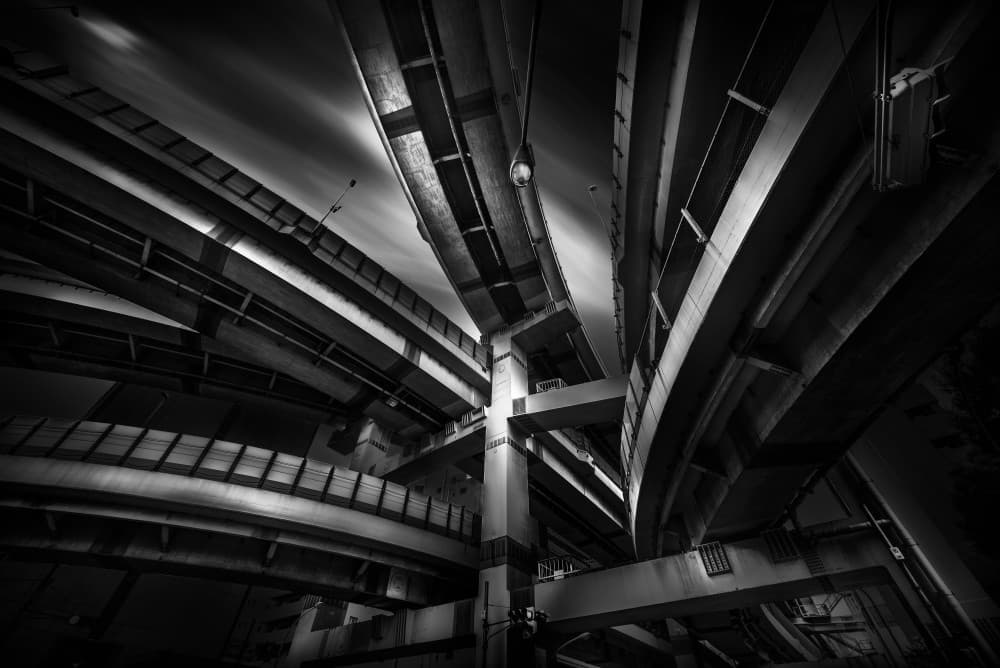 Urban Highway Intersections by Yoshihiko Wada — canvas wall art