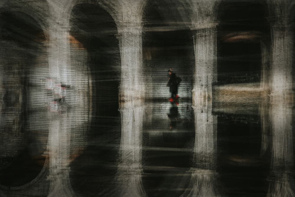 Solitary Walk In Arches by Damijan Sedevcic — canvas wall art