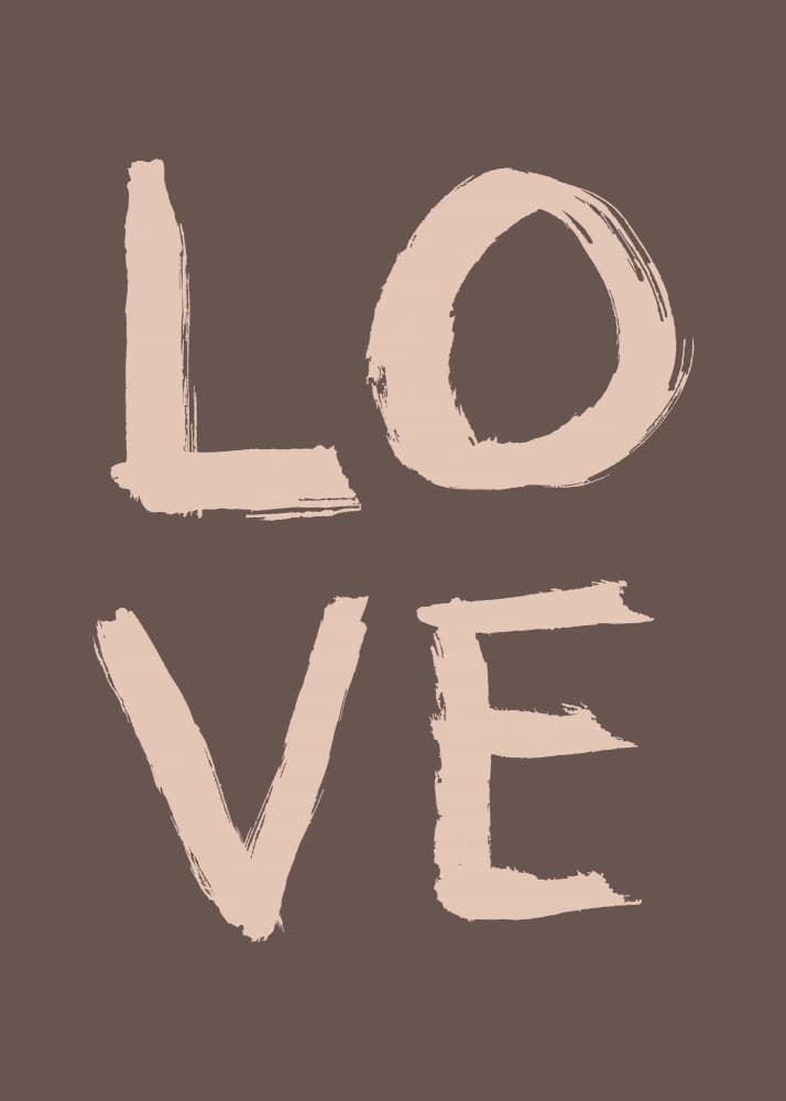 Handwritten Love Typography by Aminah Eleonora — canvas wall art