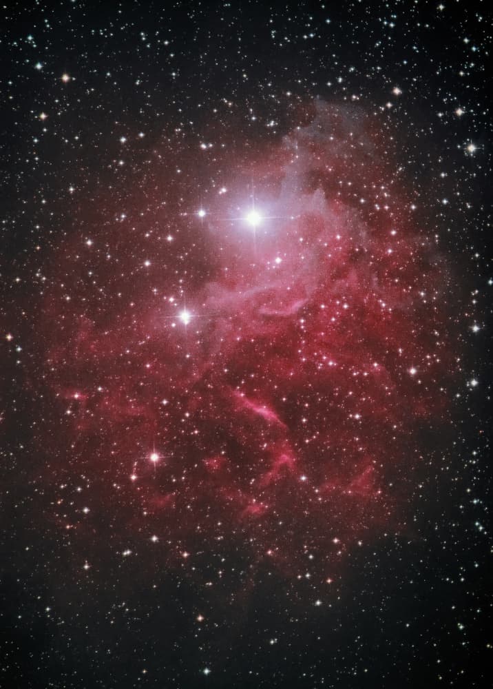 Glowing Red Nebula by Henry Zhao — canvas wall art