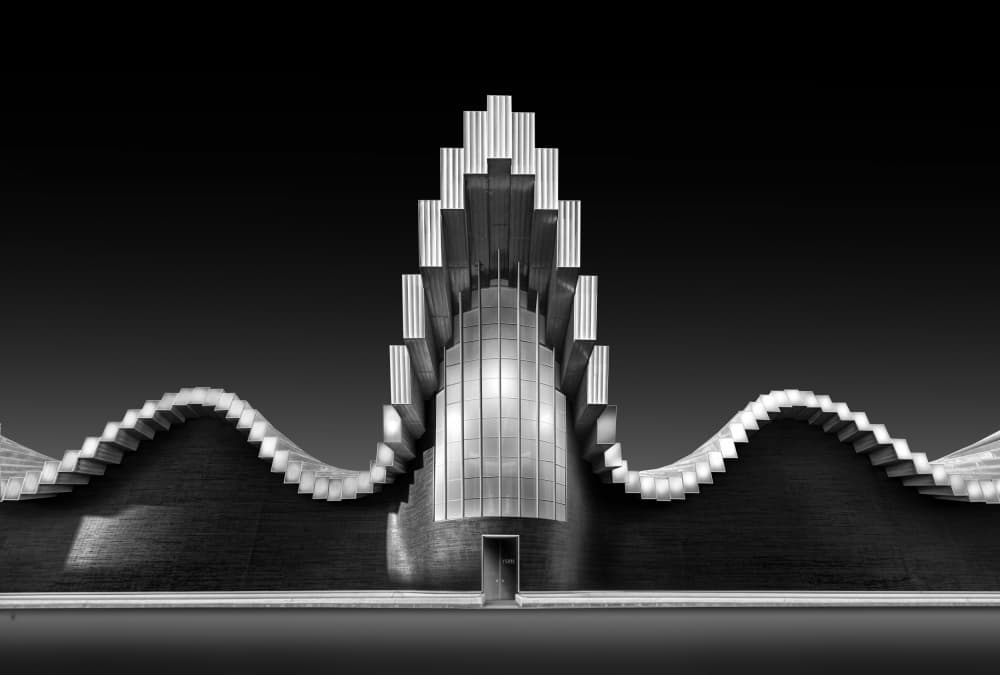 Striking Wavy Building by jordiegeatorrent — canvas wall art