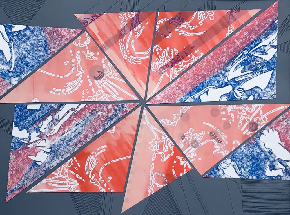 Vibrant Geometric Abstract by kellymariesmith — canvas wall art