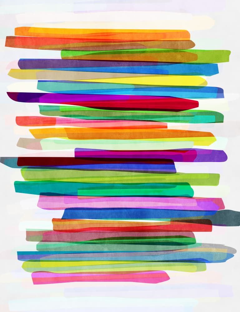Colorful Stripes 1 by Mareike Böhmer — canvas wall art
