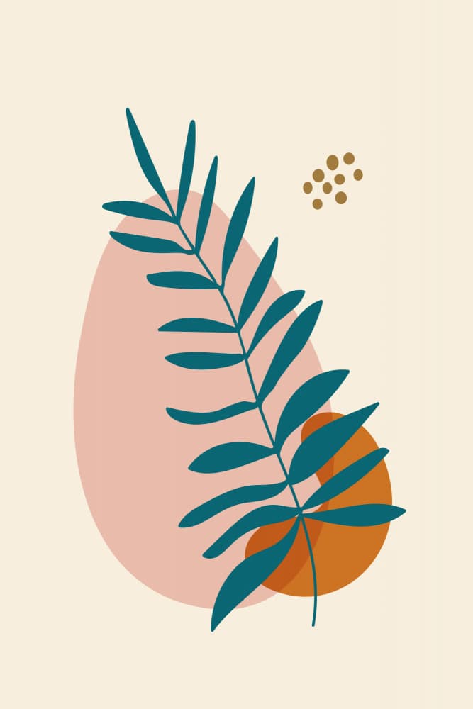 Boho Leaf Shapes by Dina Dankers — canvas wall art