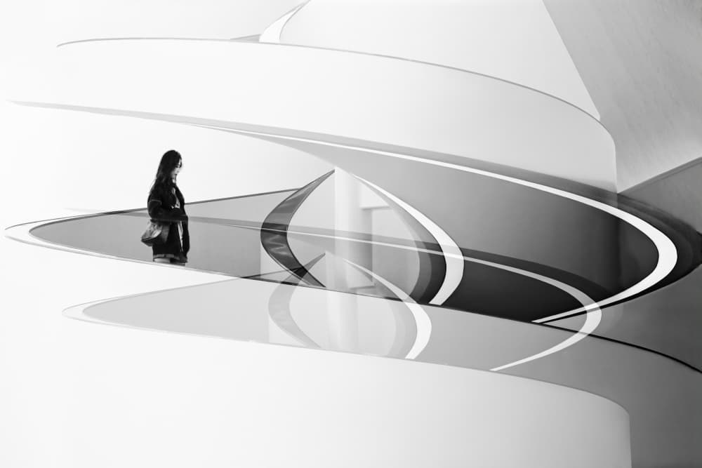 Woman Curved Architecture by konglingming — canvas wall art