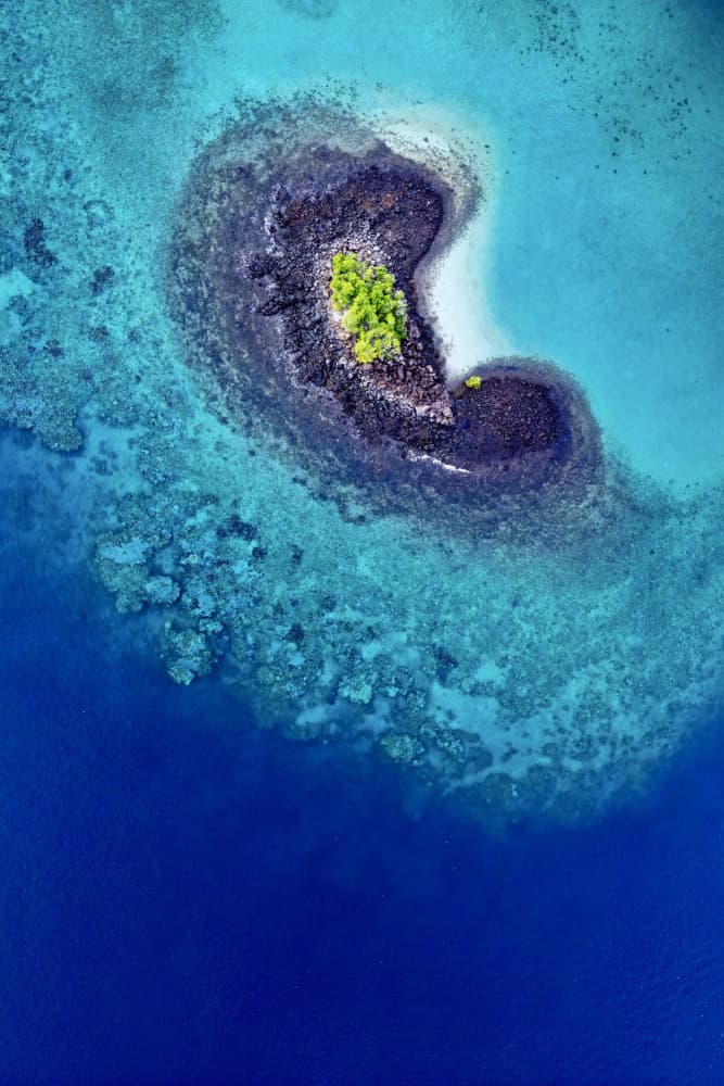 Aerial Island Reef by Serge Melesan — canvas wall art