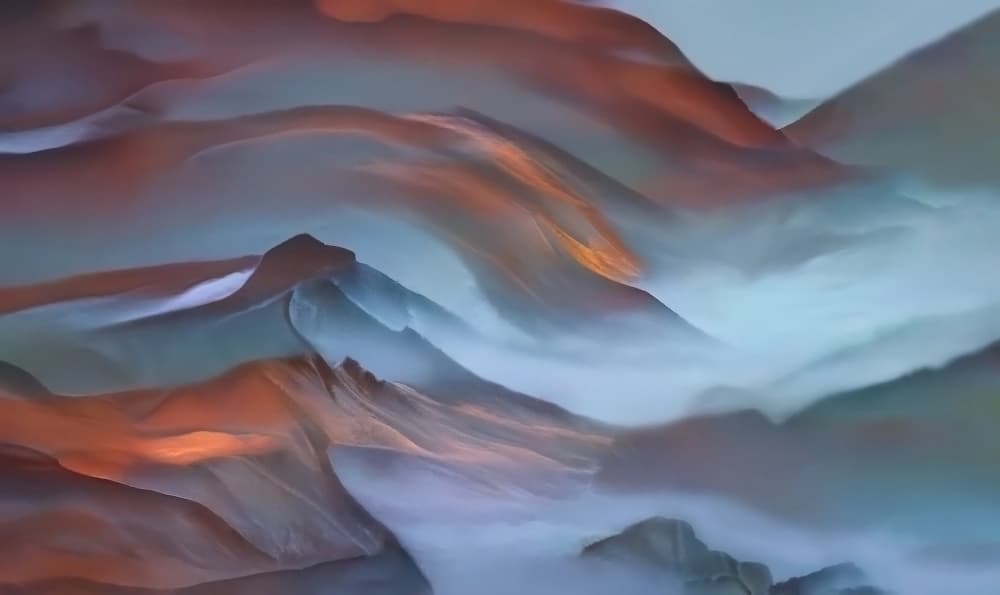 Flowing Mountain Colors by Robin Wechsler — canvas wall art
