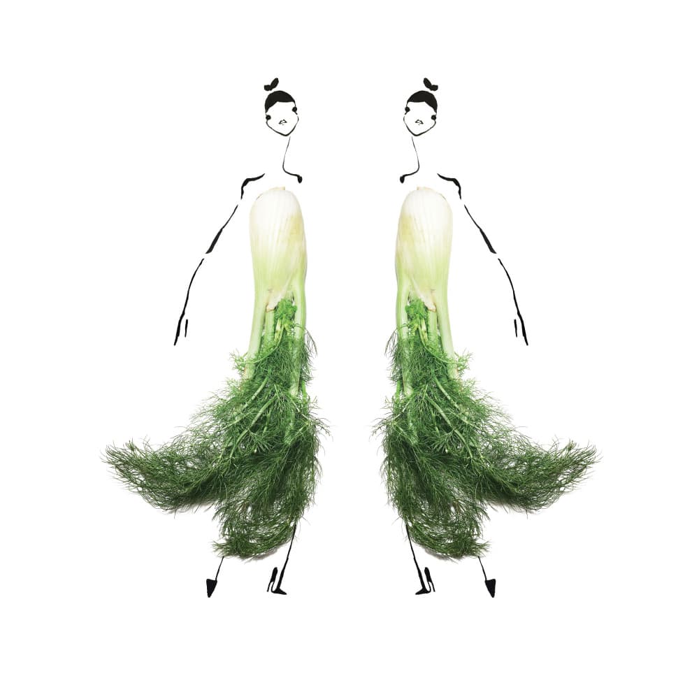 Fennel Fashion Figures by Gretchen Roehrs — canvas wall art