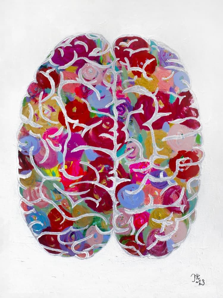 Colorful Creative Brain by Tove Höglund — canvas wall art