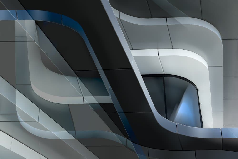 Modern Architectural Curves by Greetje van Son — canvas wall art