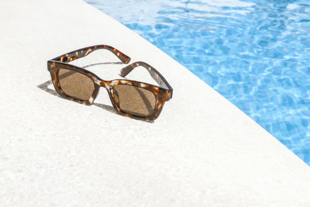Sunny Poolside Sunglasses by Pictufy Studio III — canvas wall art