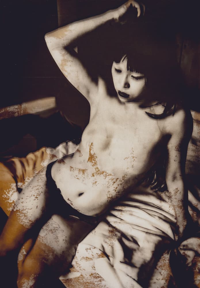 Ethereal Textured Woman by Kurosaki Sangan — canvas wall art