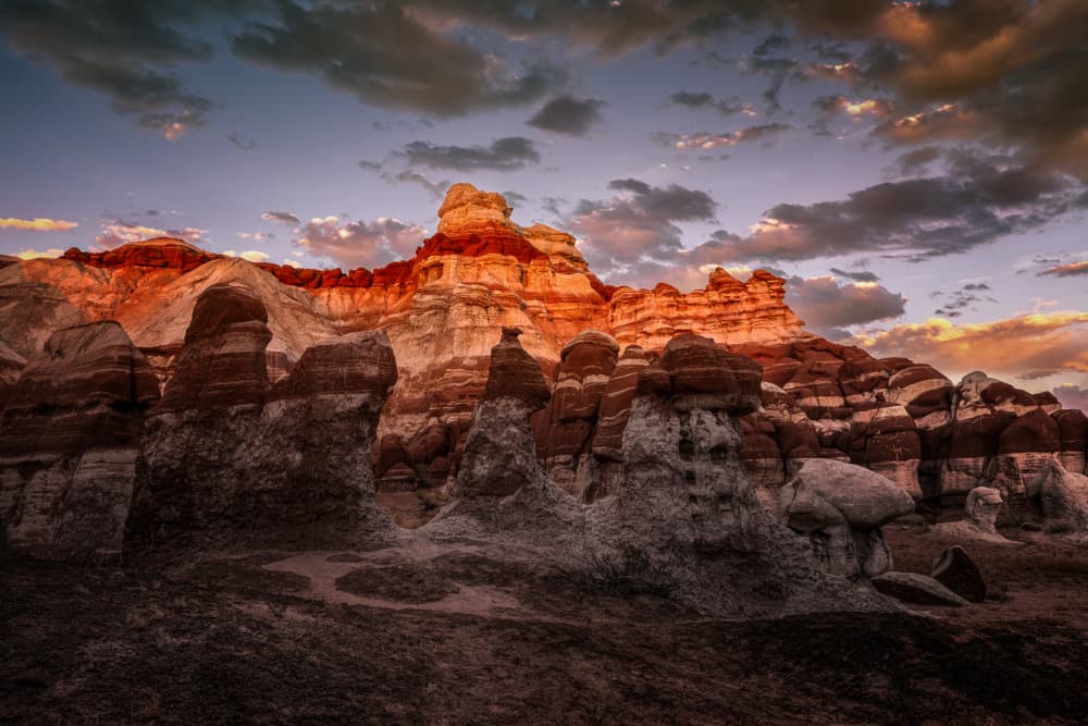 Red Rock Hoodoos Sunset by Ling Jiang — canvas wall art