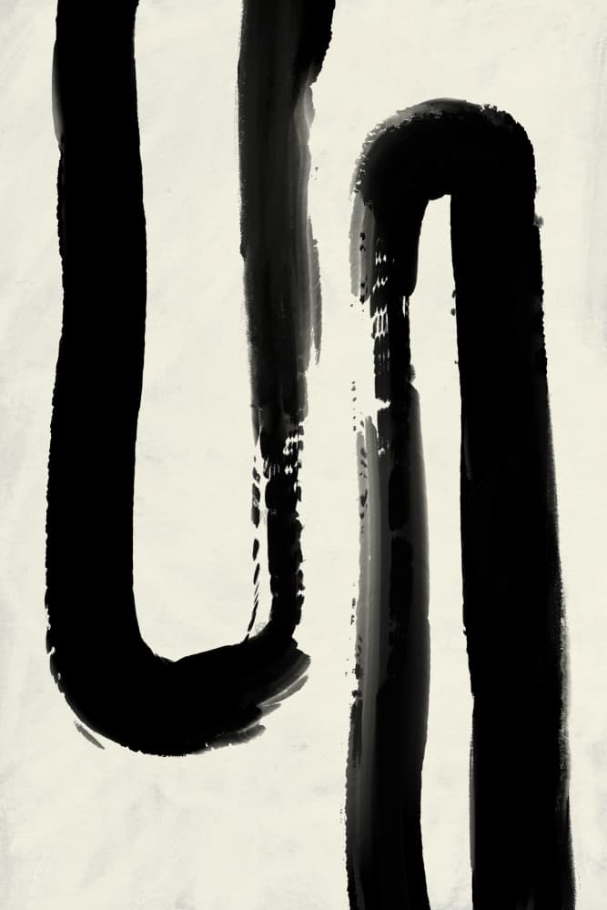Monochrome Flow by Treechild — canvas wall art