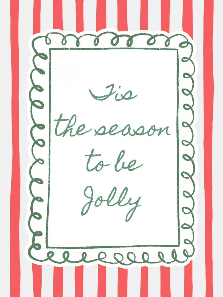 Whimsical Christmas Quote by Jolly and Dash — canvas wall art