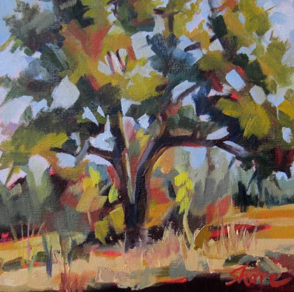 Vibrant Forest Tree by Maxine Shore — canvas wall art