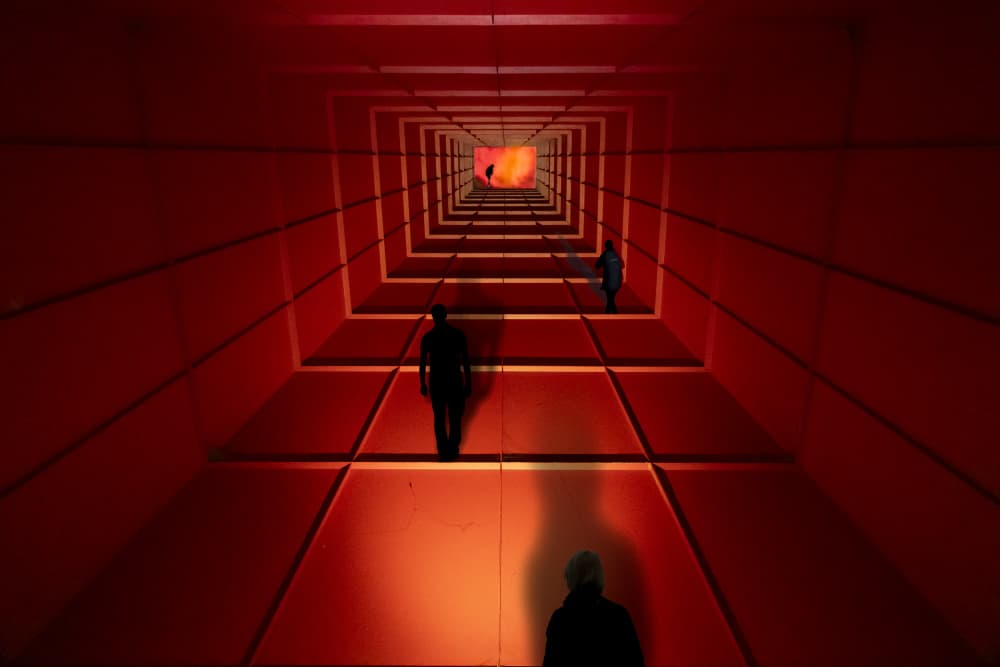 Red Tunnel Path by Greetje van Son — canvas wall art