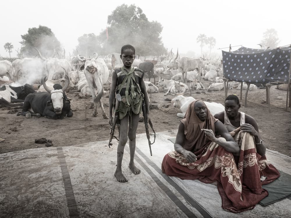 Young Soldier Cattle Camp by Elena Molina — canvas wall art