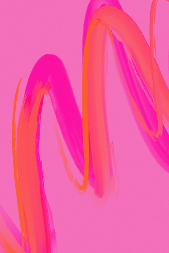 Neon Brushwaves by Treechild — canvas wall art