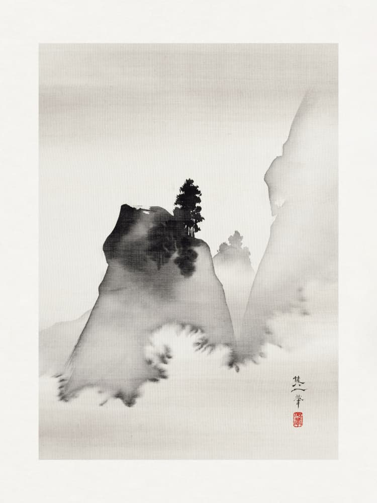 Mountains by Suzuki Kiitsu — canvas wall art