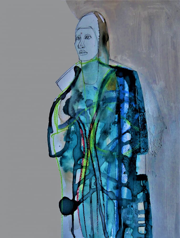 Abstract Fashion Figure by Doris Schmitz — canvas wall art