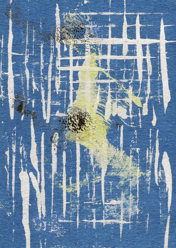 Blue Gridded Energy by Santhosh ch — canvas wall art
