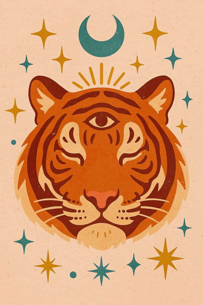 Thethirdeye(tiger) by Treechild — canvas wall art