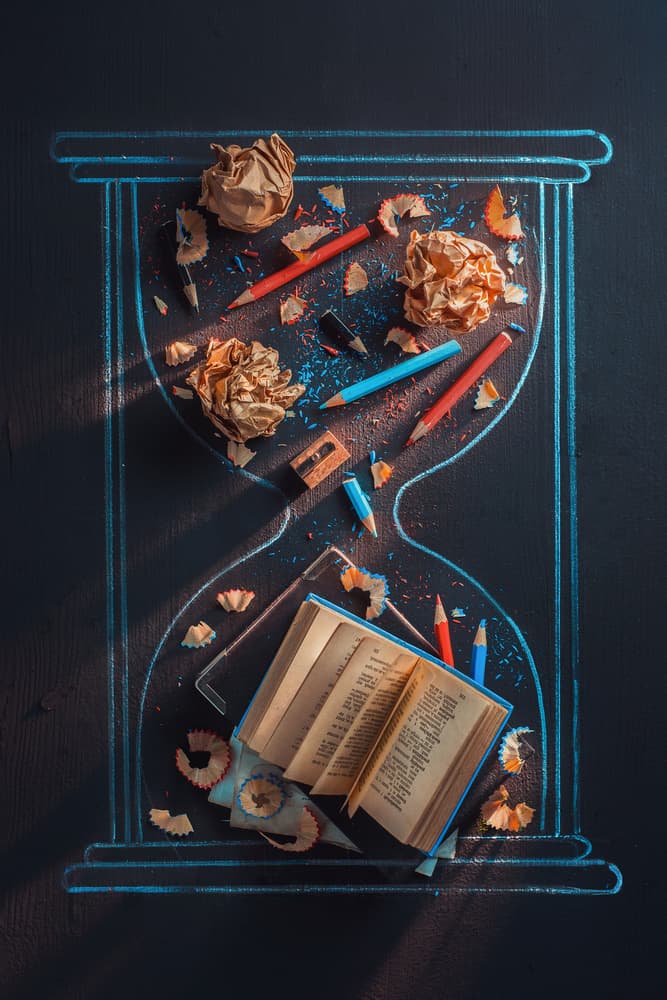 Study Time Hourglass by Dina Belenko — canvas wall art