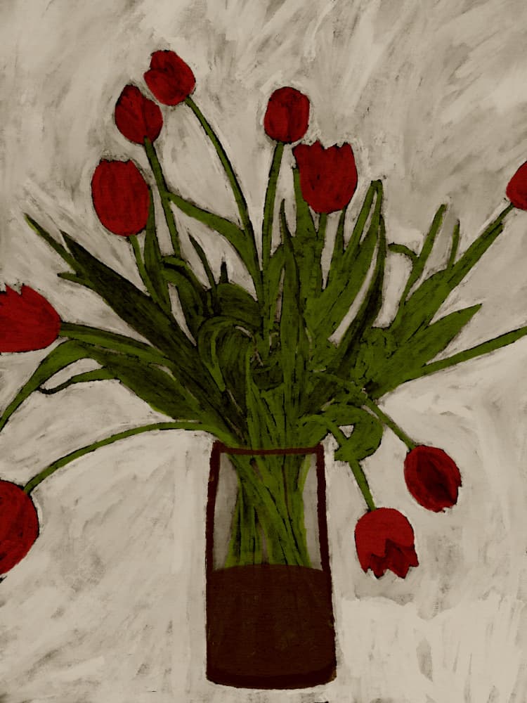 Bouquet of Tulips by Shatha Al Dafai — canvas wall art