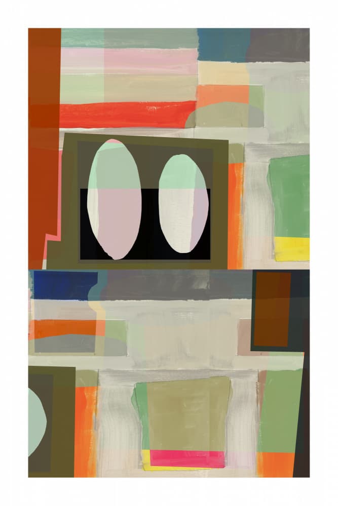 Muted Abstract Forms by cartissi — canvas wall art