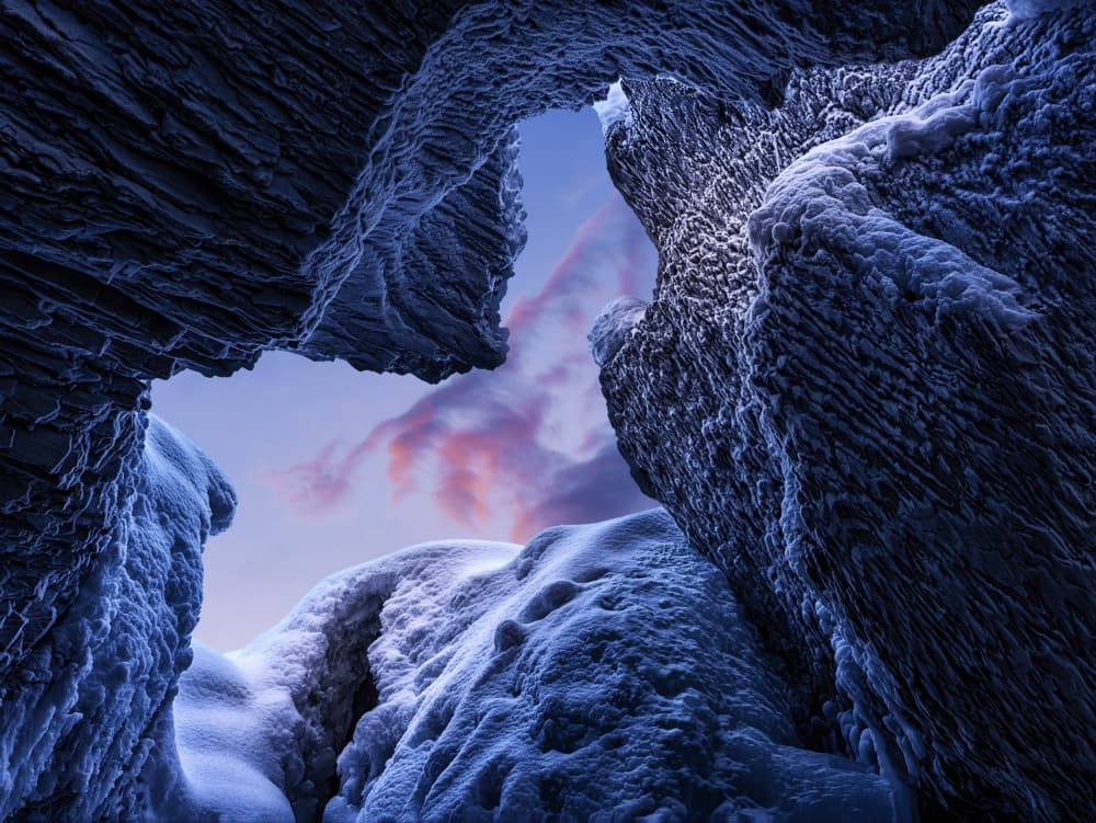 Twilight Ice Cave by Frank W. — canvas wall art