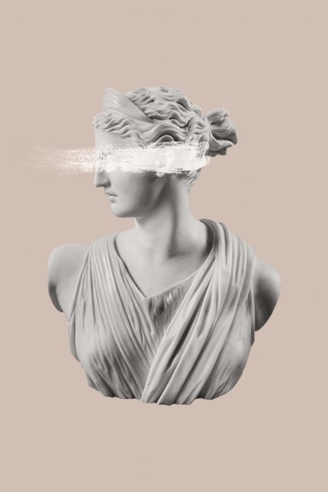 Modern Classical Bust by Talitha McQueen — canvas wall art