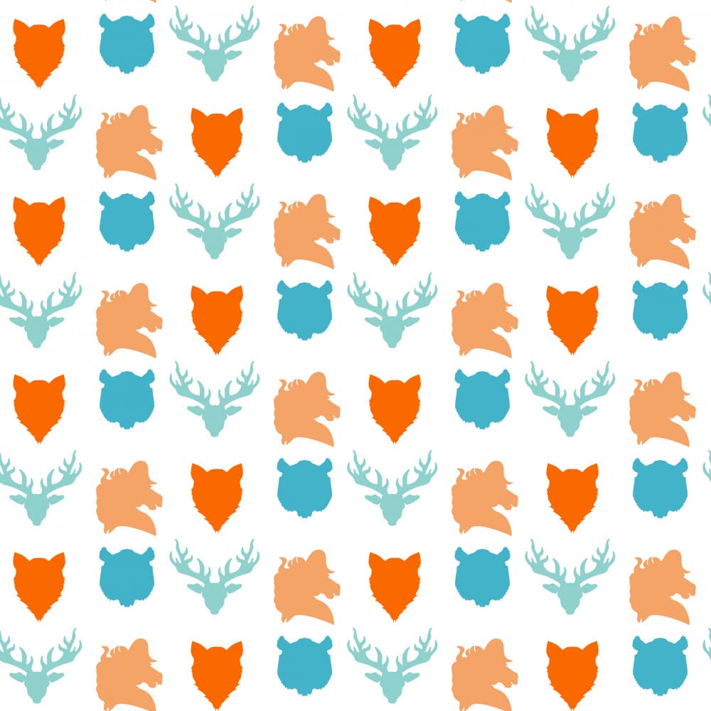 Woodland Animal Silhouettes by Marika Barsrsind — canvas wall art