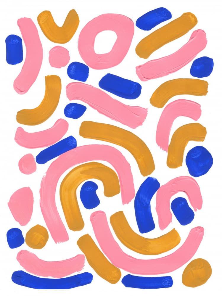 Colorful Abstract Shapes by Ejaaz Haniff — canvas wall art