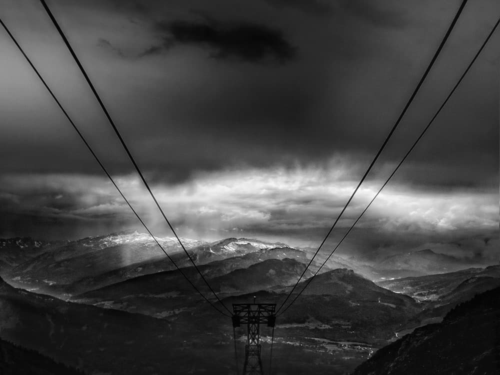 Moody Mountain Landscape by Yvette Depaepe — canvas wall art