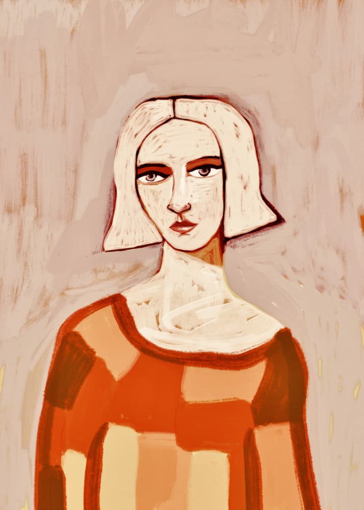 Modern Blonde Portrait by Sharyn Bursic — canvas wall art