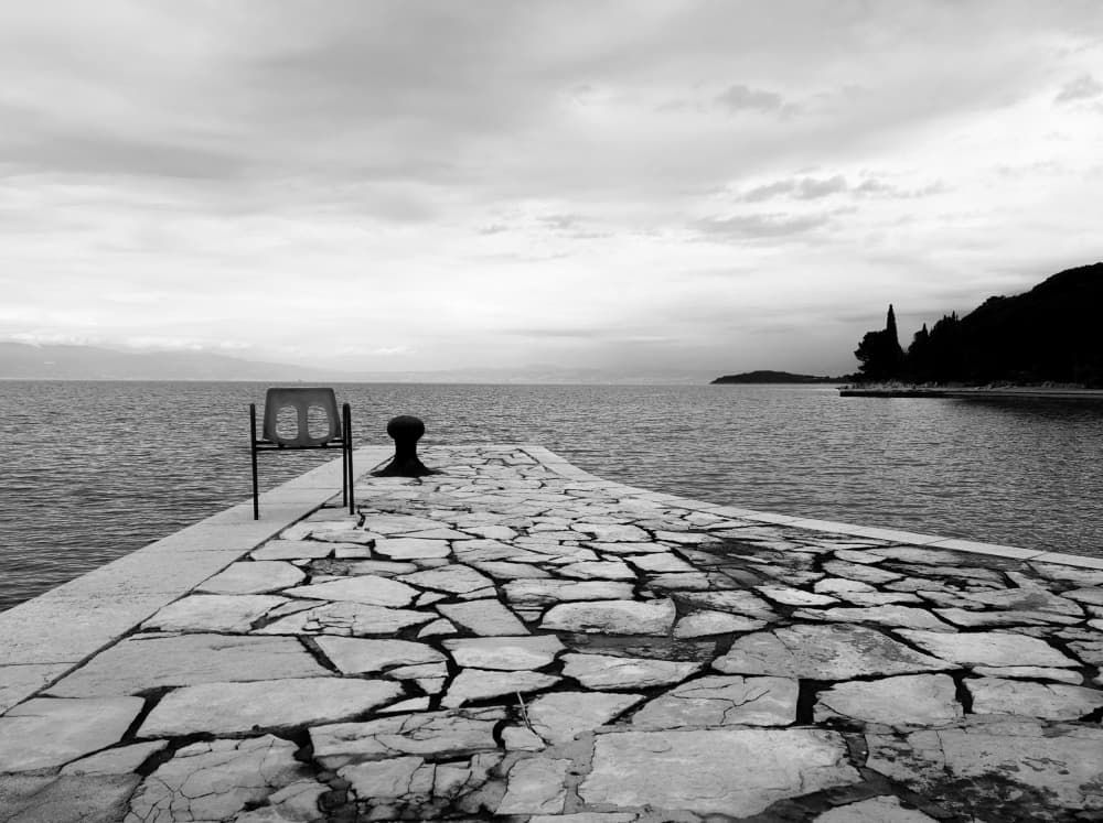 Empty Pier Solitude by Ivan Lesica — canvas wall art