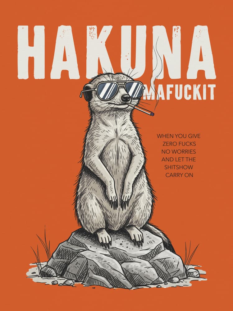 Smoking Meerkat Shades by Andreas Magnusson — canvas wall art
