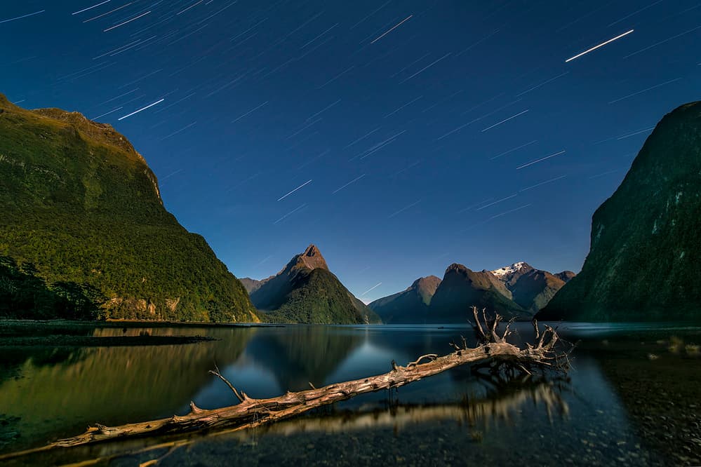 Star Trails Over Fiord by Hua Zhu — canvas wall art